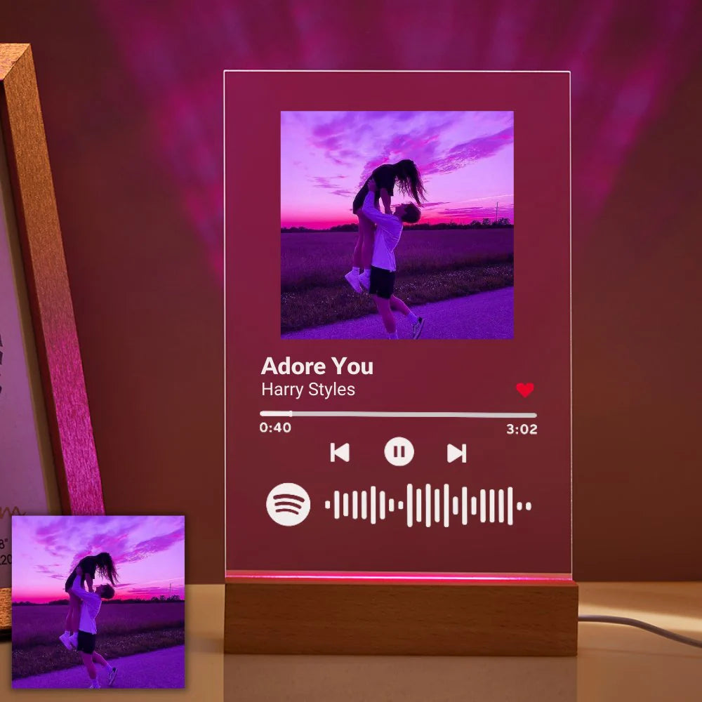 Customizable Spotify Photo Music Plaque Night Light