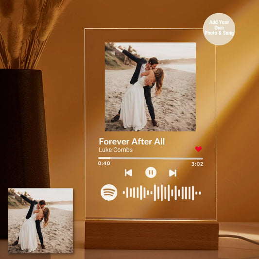 Customizable Spotify Photo Music Plaque Night Light